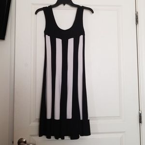 Black and white stripe dress